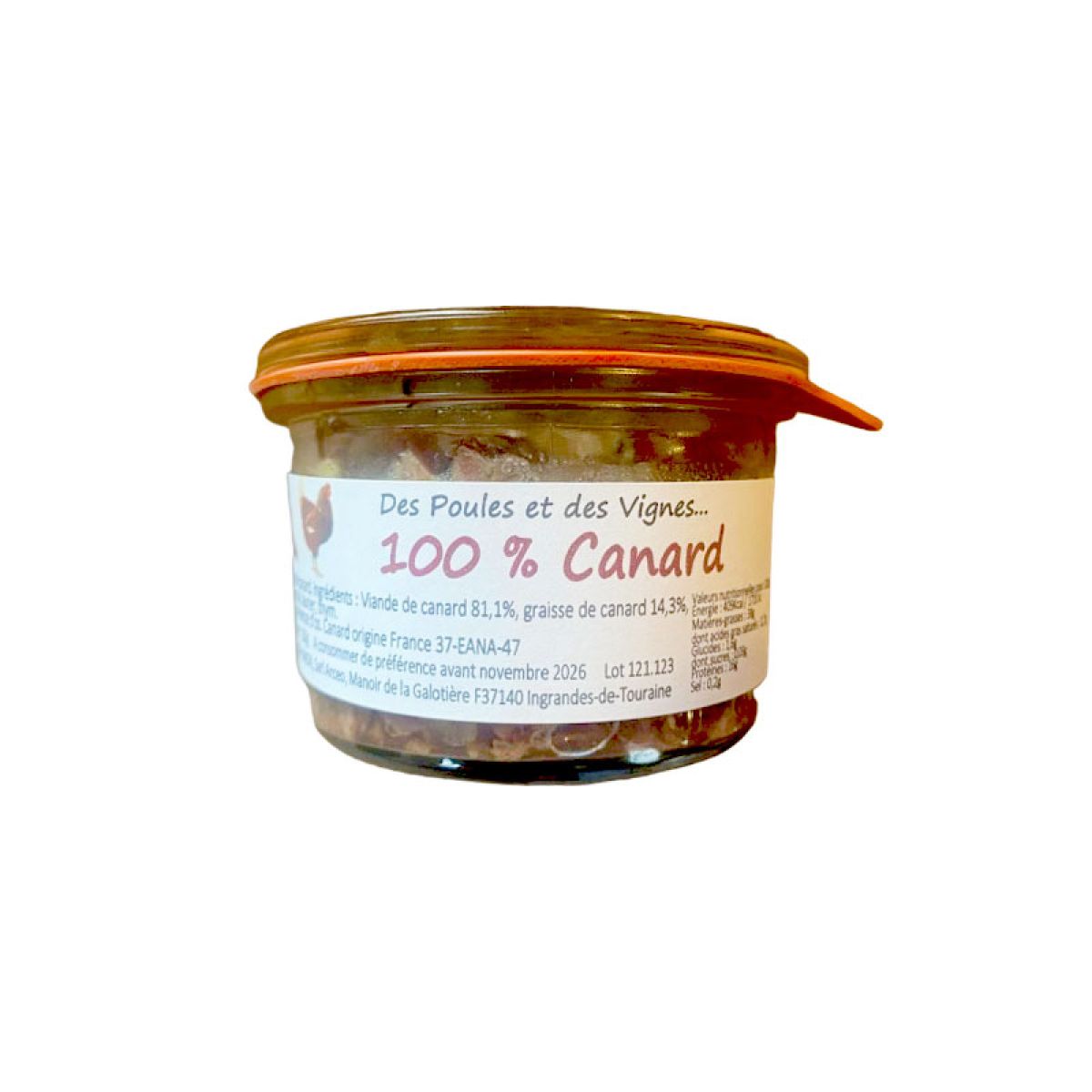 100% canard (rillettes) 150g