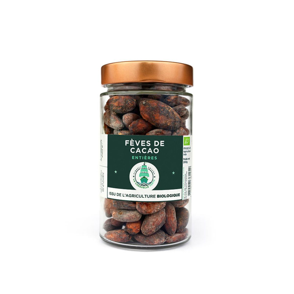 Fèves de cacao - Entières bio 100g