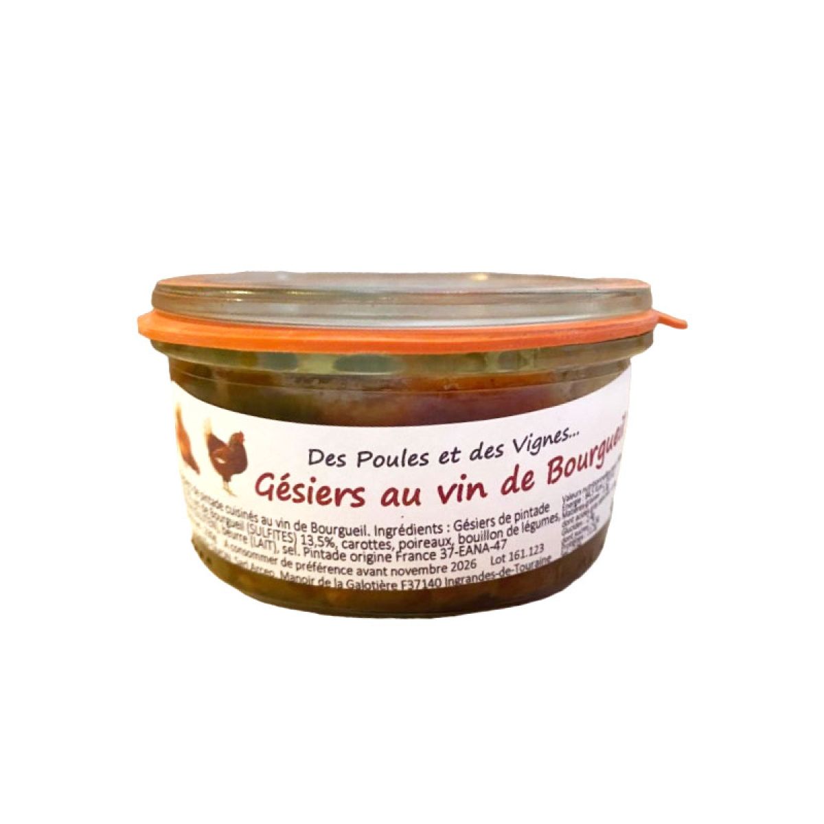 Item Gésiers de volaille au vin deBourgueil 230g