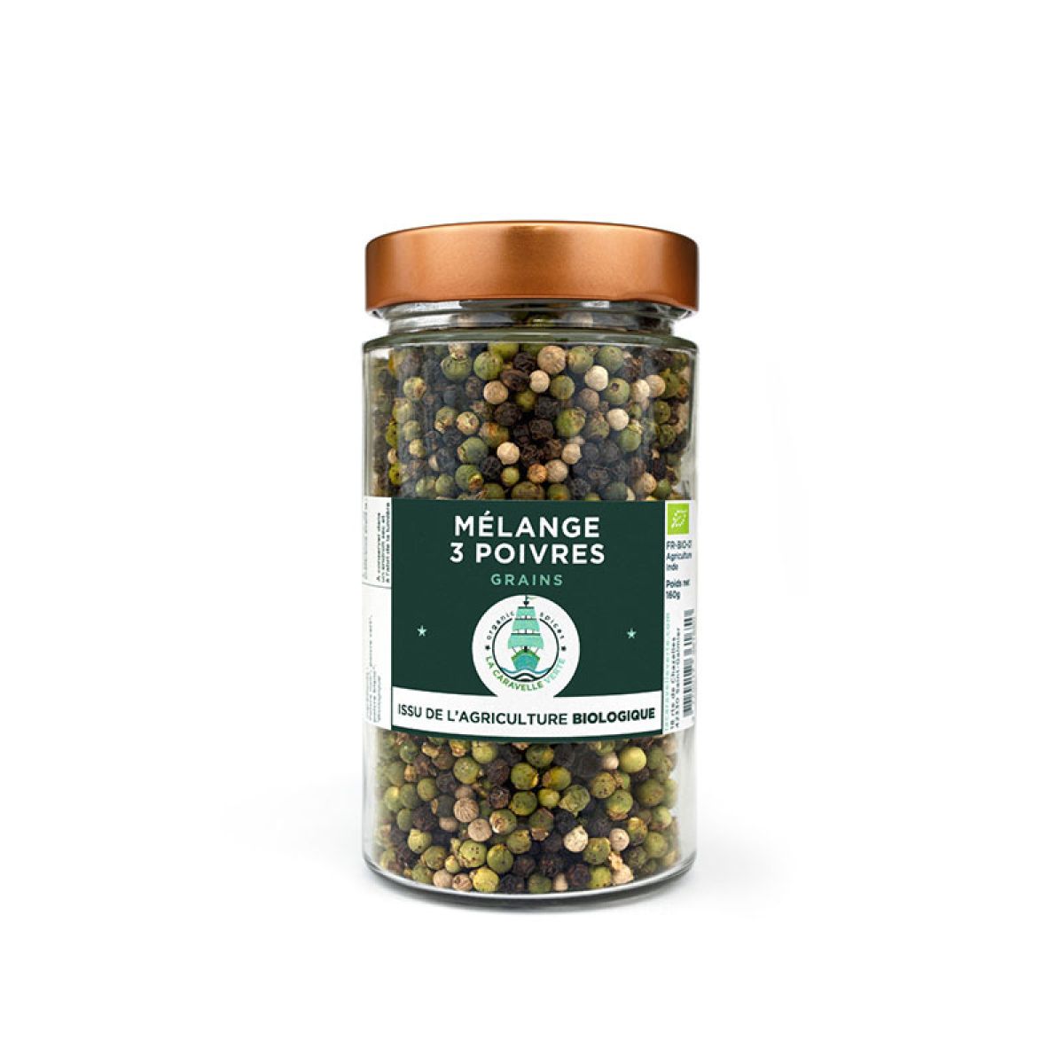 Mélange 3 poivres bio 80g