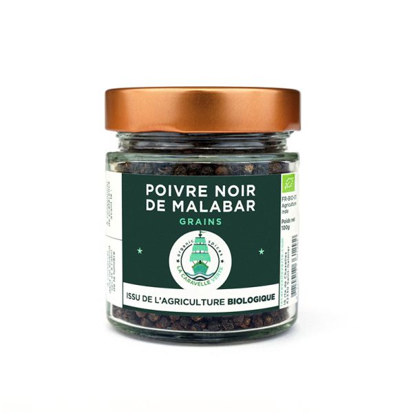 Item Poivre noir de Malabar - En grains bio 50g