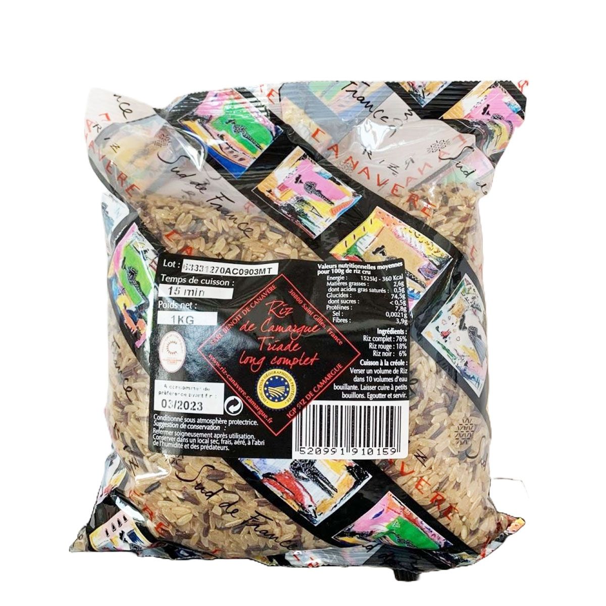 Item Riz de Camargue Long Triade Étuvé 1kg