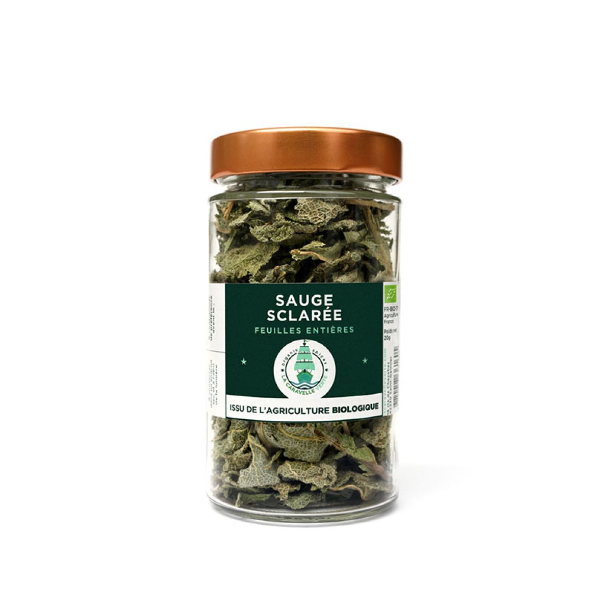 Sauge Sclarée - Feuilles entières bio 20g